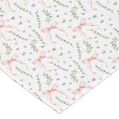 Rosa Bows Geburtstagsdusche Tischläufer (Ecke)