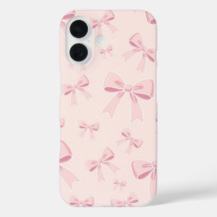 Rosa Bows Niedlich Coquette Hütte Chic iPhone 16 Hülle