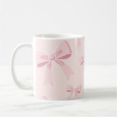 Rosa Bows Niedlich Coquette Hütte Chic Kaffeetasse (Links)