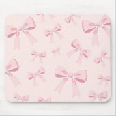 Rosa Bows Niedlich Coquette Hütte Chic Mousepad (Vorne)