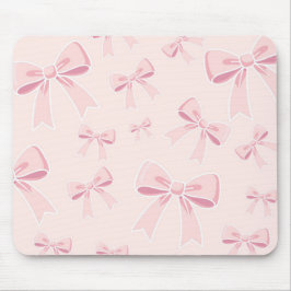 Rosa Bows Niedlich Coquette Hütte Chic Mousepad
