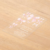 Rosa Bows Taufe Einladung (Ablage )