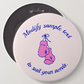 Rosa Boxhandschuhe Button (Vorne & Hinten)