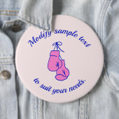 Rosa Boxhandschuhe Button (Beispiel)