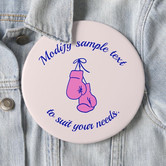 Rosa Boxhandschuhe Button (Beispiel)