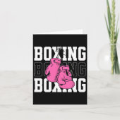 Rosa Boxhandschuhe Karte (Vorderseite)