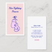 Rosa Boxhandschuhe mit Rufkarte Telefonnummerkarte (Vorne/Hinten)