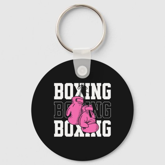 Rosa Boxhandschuhe Schlüsselanhänger (Vorderseite)