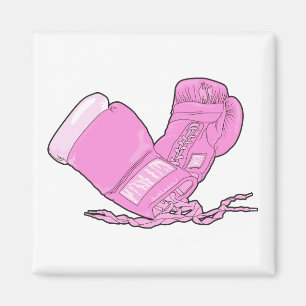 rosa Boxhandschuhe Vektor Magnet