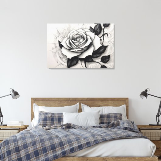 Rosa Branca Abstrata Leinwanddruck (Insitu (Schlafzimmer))
