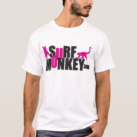 Rosa - Brandung Munkey Anschlagtafelentwurf #2 T-Shirt (Vorderseite)
