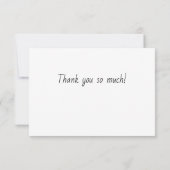 Rosa brasilianische Feder-Blume auf danken Sie Dankeskarte (Rückseite)