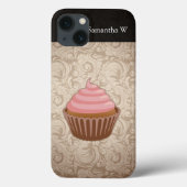 Rosa/braun Case-Mate iPhone Hülle (Rückseite)