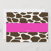 Rosa & Braun Giraffe Girls Einladung zum ersten Ge (Rückseite)