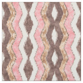 Rosa Braun Ikat Zigzag Mosaikmuster Stoff (Muster)