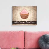 Rosa/braun Leinwanddruck (Insitu (Wohnzimmer))