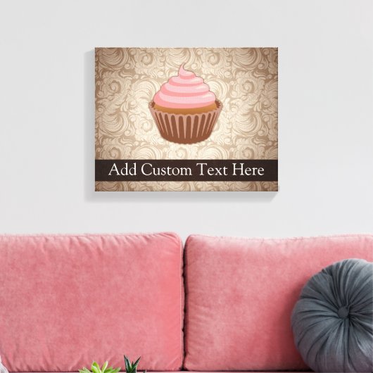 Rosa/braun Leinwanddruck (Insitu (Wohnzimmer))