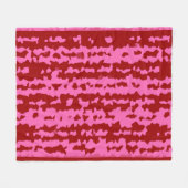Rosa-Braun-Rotes Unregelmäßiges Abstractes Design  Fleecedecke (Vorderseite (Horizontal))