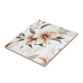 Rosa Braune Aquarell-Wildblume Fliese (Seite)