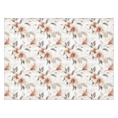 Rosa Braune Aquarell-Wildblume Tischdecke (Vorderseite (Horizontal))