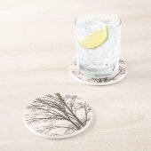 Rosa-braune Baumzweige Getränkeuntersetzer (Seite)