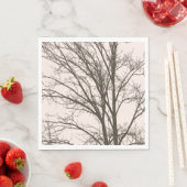 Rosa-braune Baumzweige Serviette (Beispiel)