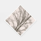 Rosa-braune Baumzweige Serviette (Ecke)