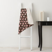 Rosa braune Herzen   Sherpadecke (Beispiel)