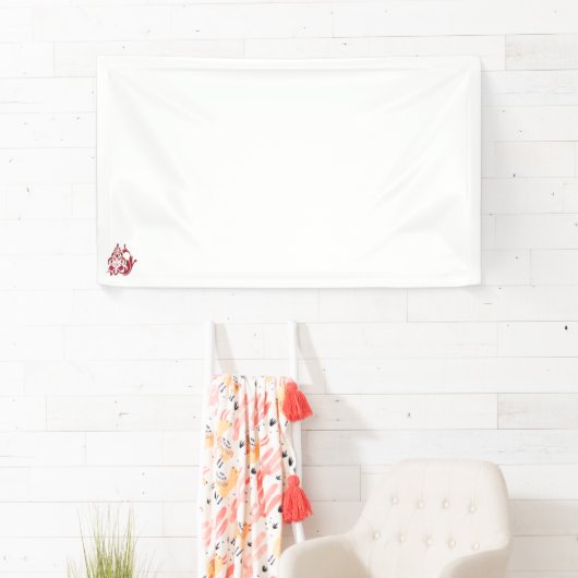 Rosa braune Illustration Design Vinyl Banner (Insitu)