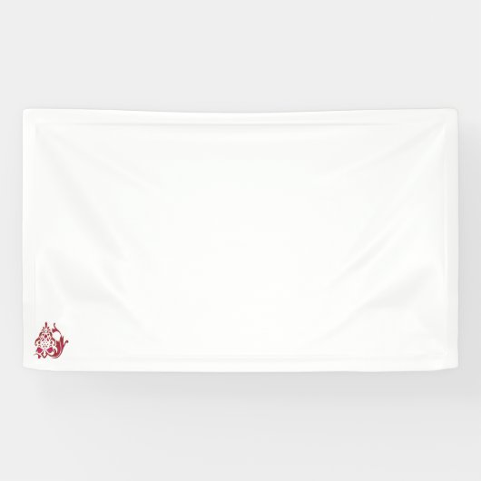 Rosa braune Illustration Design Vinyl Banner (Horizontal)