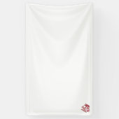 Rosa braune Illustration Design Vinyl Banner (Vertikal)