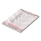 Rosa/braune Kinderdusche Word Scramble Game 40 Sei Notizblock (Rotiert)