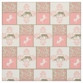 rosa braune Pferde Stoff (Muster)