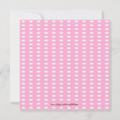 Rosa braune Punktlibellen-Babypartyeinladung Einladung (Rückseite)