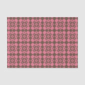 Rosa Braunes Karo-Argyle-Muster Seidenpapier (Vorderseite)