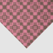 Rosa Braunes Karo-Argyle-Muster Seidenpapier (Ausschnitt)
