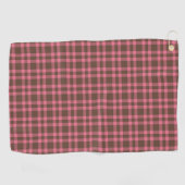 Rosa braunes Karomuster Golfhandtuch (Horizontal)