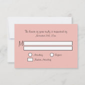 Rosa Braut und Gärtnerei Auto - RSVP Karten (Rückseite)