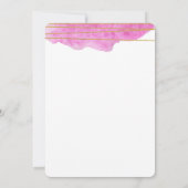 Rosa Brautdusche Aquarell Einladung (Rückseite)