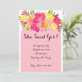 Rosa Brautdusche Einladung (Stehend Vorderseite)