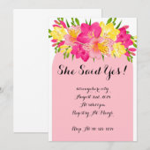 Rosa Brautdusche Einladung (Vorne/Hinten)