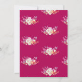 Rosa Brautdusche Einladung (Rückseite)