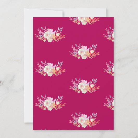 Rosa Brautdusche Einladung (Rückseite)