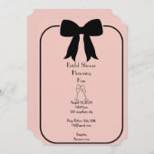 Rosa Brautdusche Einladung (Vorne/Hinten)
