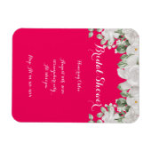 Rosa Brautdusche Einladung Magnet (Horizontal)