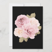 Rosa Brautdusche in Schwarz und Rosa Einladung (Rückseite)