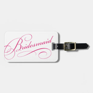 Rosa Brautjungfer süßer bachelorette Gepäckanhänger