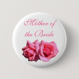 rosa Brautmutter Hochzeit Button