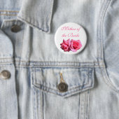 rosa Brautmutter Hochzeit Button (Beispiel)