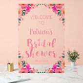 Rosa Brautparty Begrüßung Akryllisches Zeichen Acrylschild (Hochzeit)